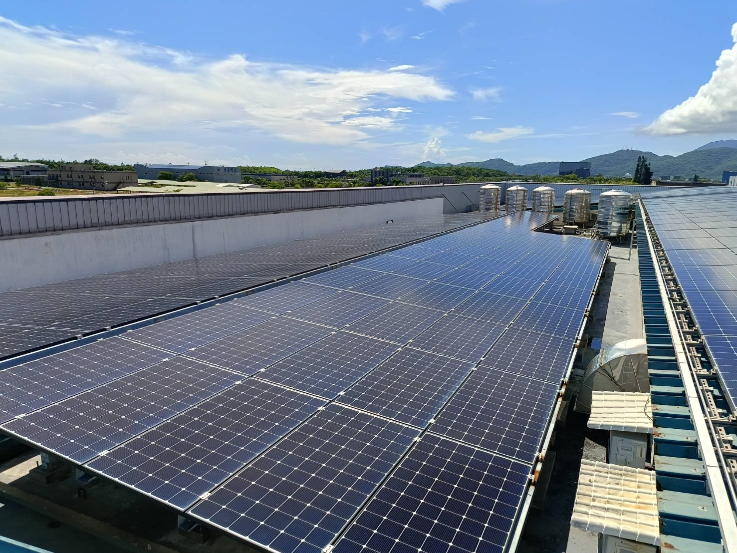 Large Solar Panel Array Installation